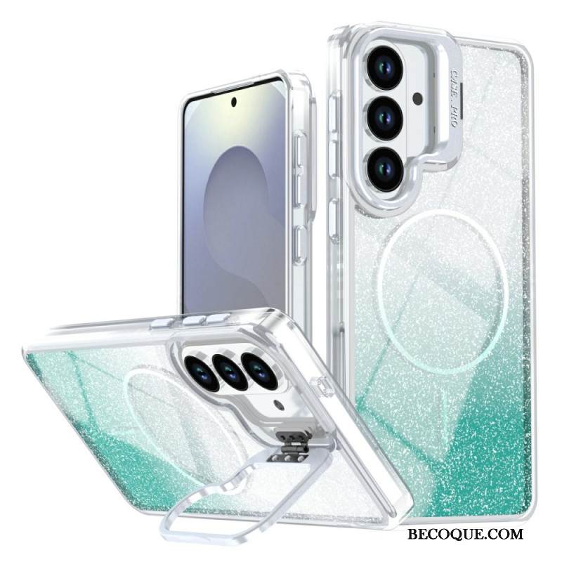 Kuori Samsung Galaxy S26 Liukuvärjätty Kimaltava Magneettinen Ja Taitettavalla Jalustalla