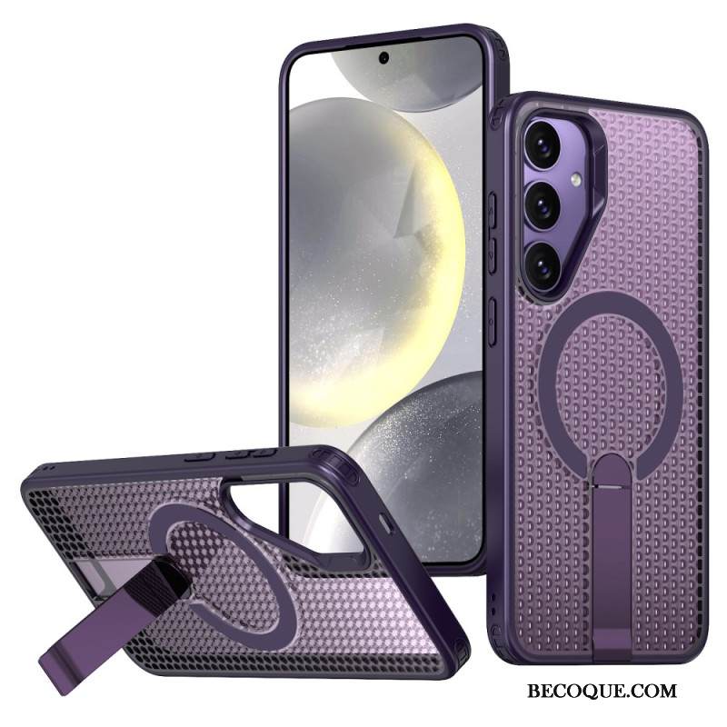 Kuori Samsung Galaxy S26 Magneettinen Jalusta Ja Ruudukkokuvioinen Jalusta