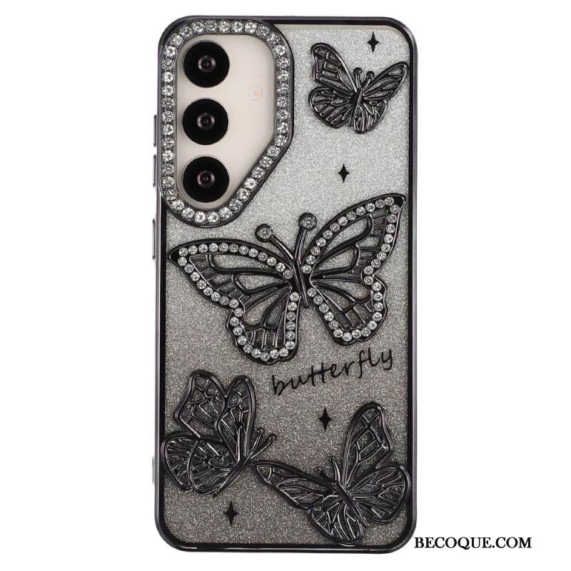 Kuori Samsung Galaxy S26 Plus 3d-perhosia Ja Strassikiviä