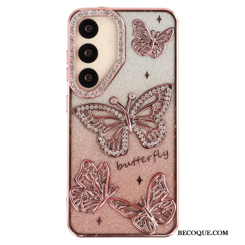 Kuori Samsung Galaxy S26 Plus 3d-perhosia Ja Strassikiviä