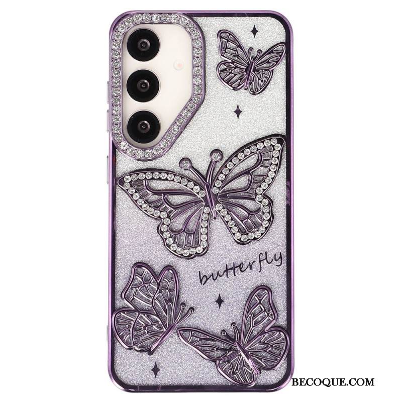 Kuori Samsung Galaxy S26 Plus 3d-perhosia Ja Strassikiviä