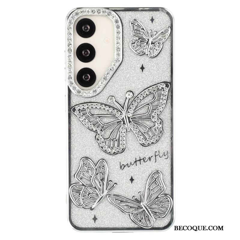 Kuori Samsung Galaxy S26 Plus 3d-perhosia Ja Strassikiviä