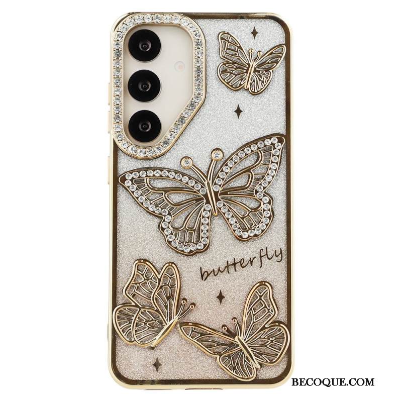 Kuori Samsung Galaxy S26 Plus 3d-perhosia Ja Strassikiviä