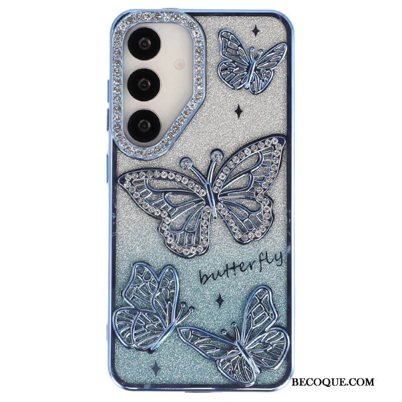 Kuori Samsung Galaxy S26 Plus 3d-perhosia Ja Strassikiviä