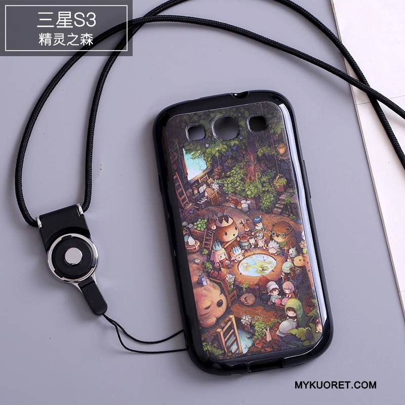 Kuori Samsung Galaxy S3 Monivärinen Ripustettavat Koristeet Puhelimen Kuoret, Kotelo Samsung Galaxy S3 Suojaus