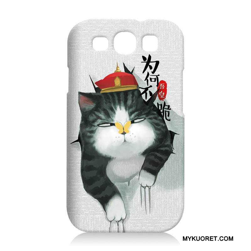 Kuori Samsung Galaxy S3 Sarjakuva Harmaa Kova, Kotelo Samsung Galaxy S3 Suojaus Puhelimen Kuoret