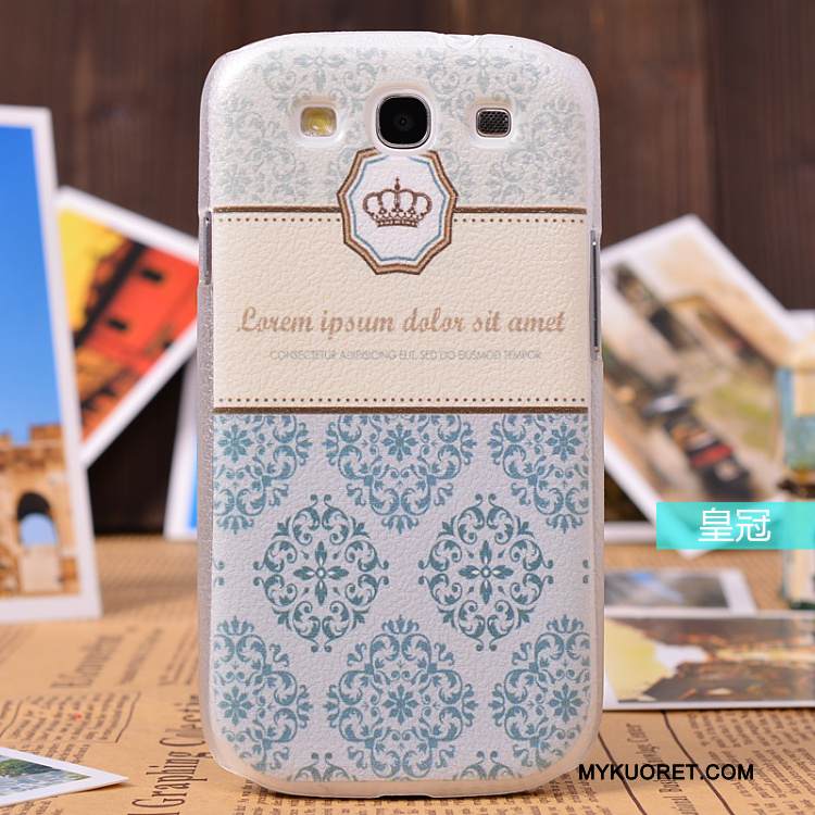 Kuori Samsung Galaxy S3 Suojaus Kukkakuvio Puhelimen Kuoret, Kotelo Samsung Galaxy S3 Nahka Keltainen Vaalean