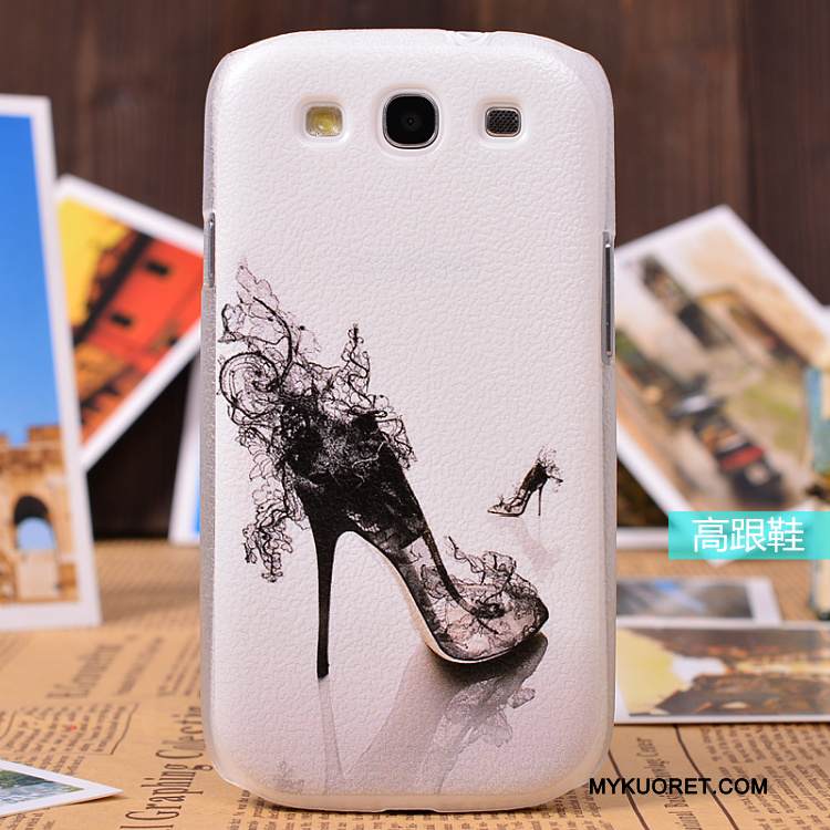 Kuori Samsung Galaxy S3 Suojaus Lisävarusteet Puhelimen Kuoret, Kotelo Samsung Galaxy S3 Nahka Oranssi Kukkakuvio