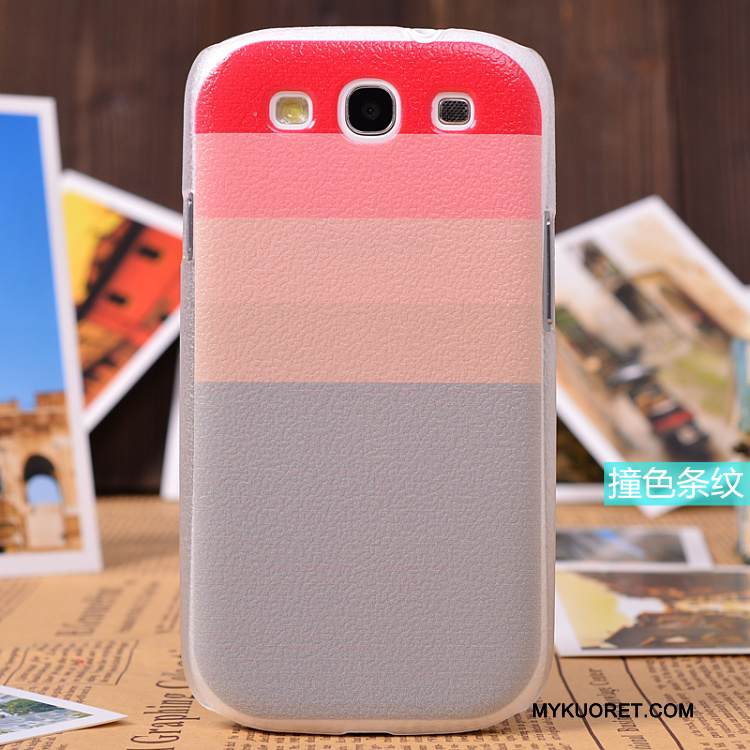 Kuori Samsung Galaxy S3 Suojaus Lisävarusteet Puhelimen Kuoret, Kotelo Samsung Galaxy S3 Nahka Oranssi Kukkakuvio