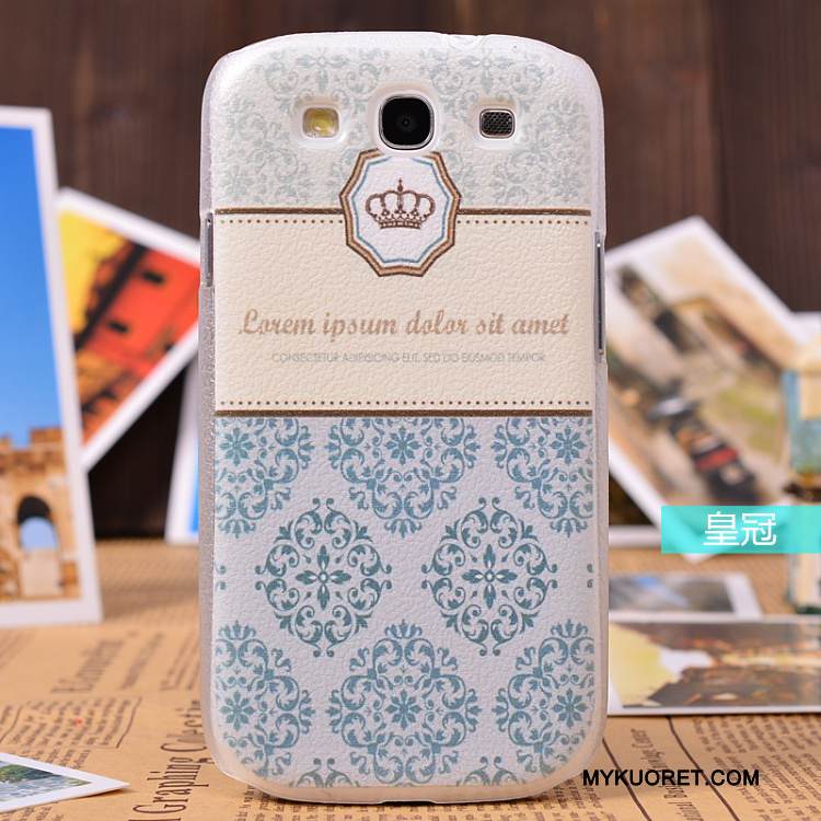 Kuori Samsung Galaxy S3 Suojaus Lisävarusteet Puhelimen Kuoret, Kotelo Samsung Galaxy S3 Nahka Oranssi Kukkakuvio