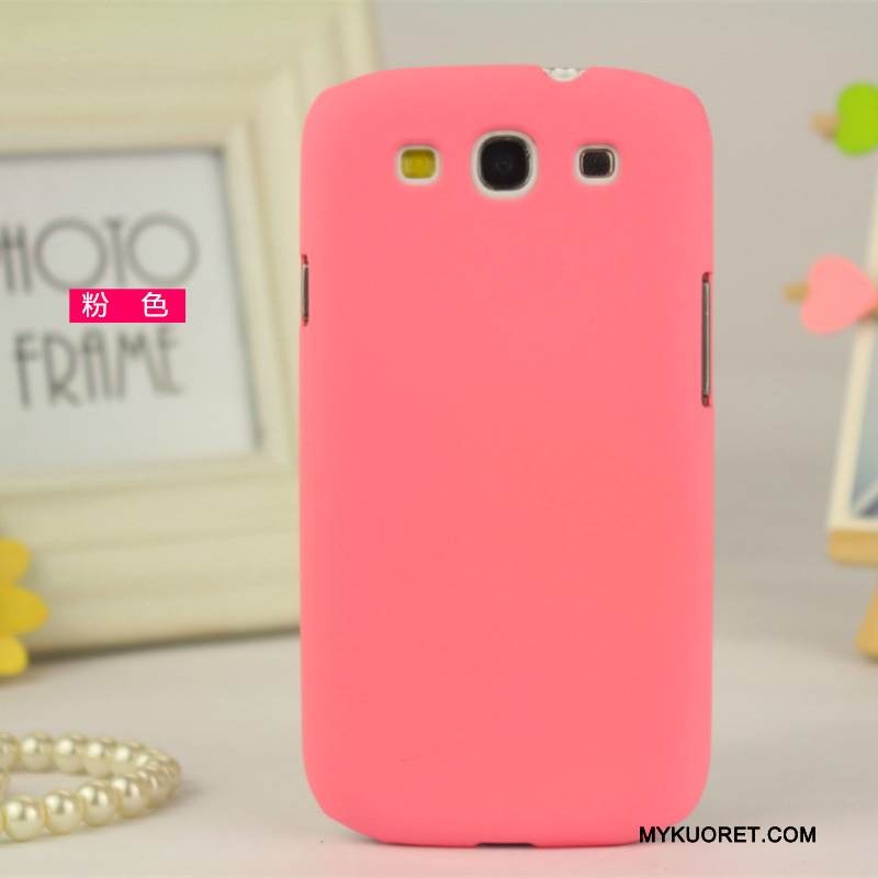 Kuori Samsung Galaxy S3 Suojaus Puhelimen Kuoret Punainen, Kotelo Samsung Galaxy S3 Pesty Suede Kevyt