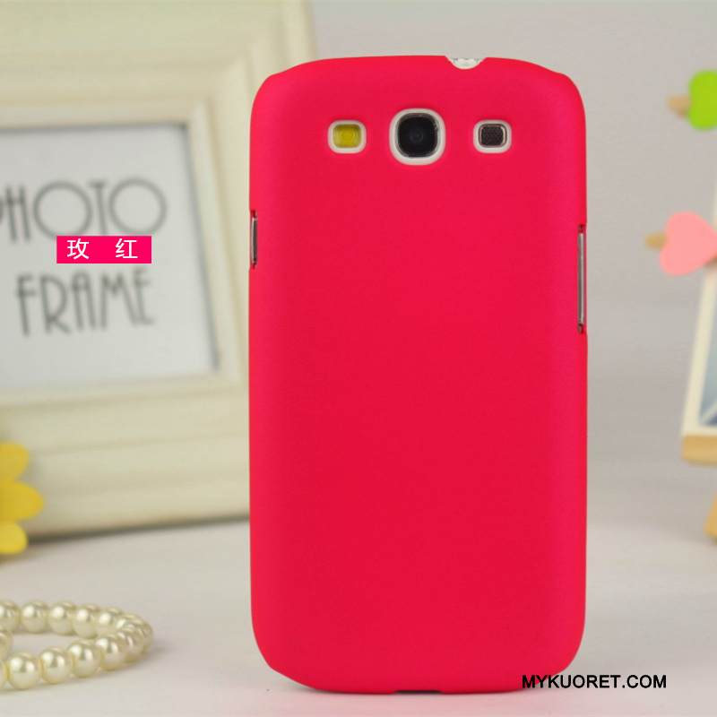 Kuori Samsung Galaxy S3 Suojaus Puhelimen Kuoret Punainen, Kotelo Samsung Galaxy S3 Pesty Suede Kevyt