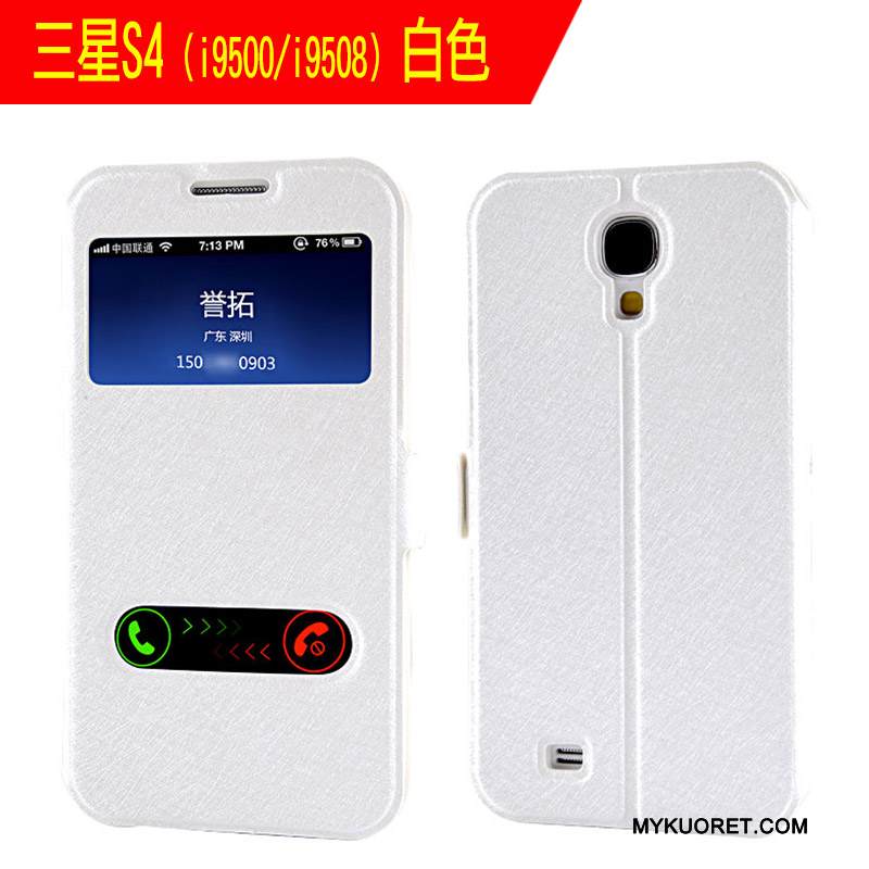 Kuori Samsung Galaxy S4 Kuoret Ultra Ohut, Kotelo Samsung Galaxy S4 Nahka Puhelimen Kuoret Kulta