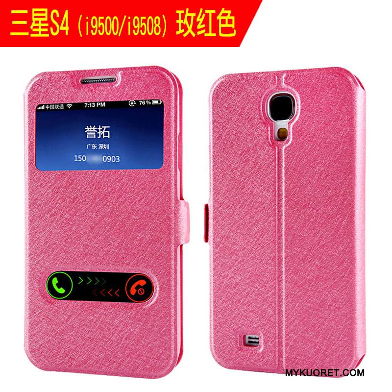 Kuori Samsung Galaxy S4 Kuoret Ultra Ohut, Kotelo Samsung Galaxy S4 Nahka Puhelimen Kuoret Kulta