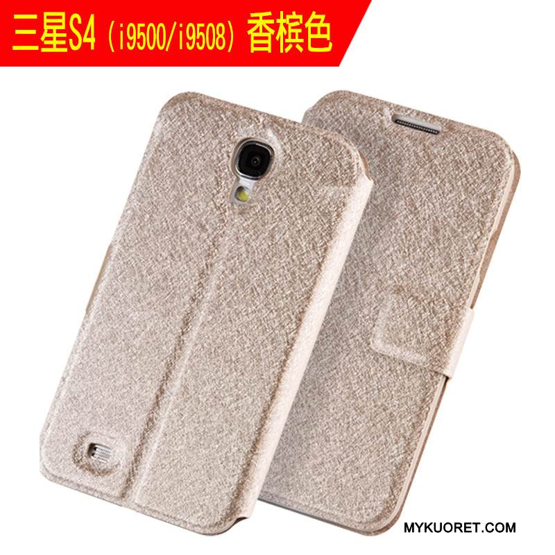 Kuori Samsung Galaxy S4 Kuoret Ultra Ohut, Kotelo Samsung Galaxy S4 Nahka Puhelimen Kuoret Kulta
