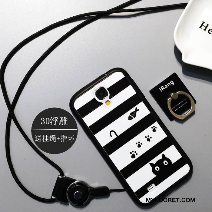 Kuori Samsung Galaxy S4 Laukut Puhelimen Kuoret Ihana, Kotelo Samsung Galaxy S4 Sarjakuva Valkoinen