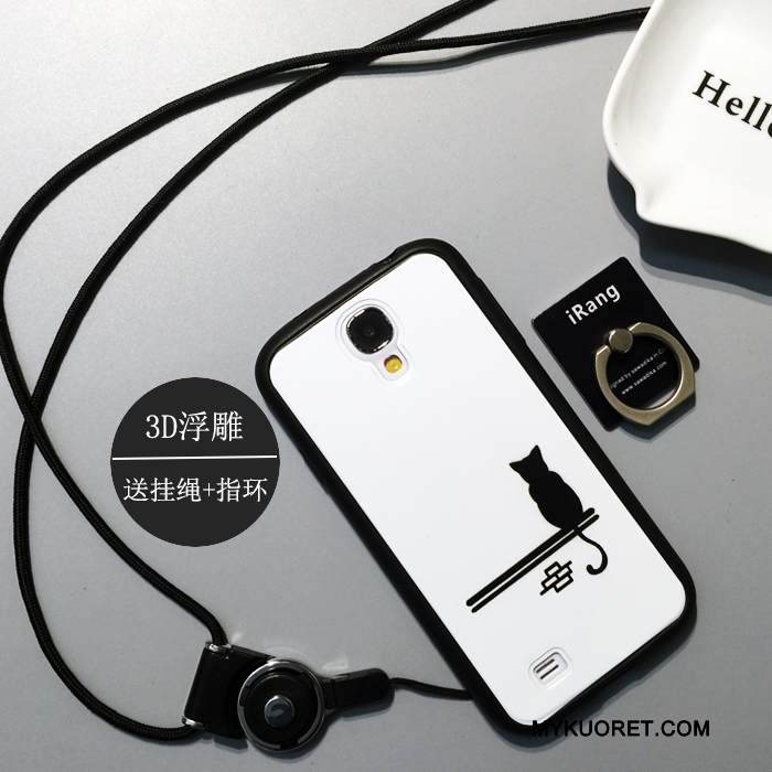 Kuori Samsung Galaxy S4 Laukut Puhelimen Kuoret Ihana, Kotelo Samsung Galaxy S4 Sarjakuva Valkoinen