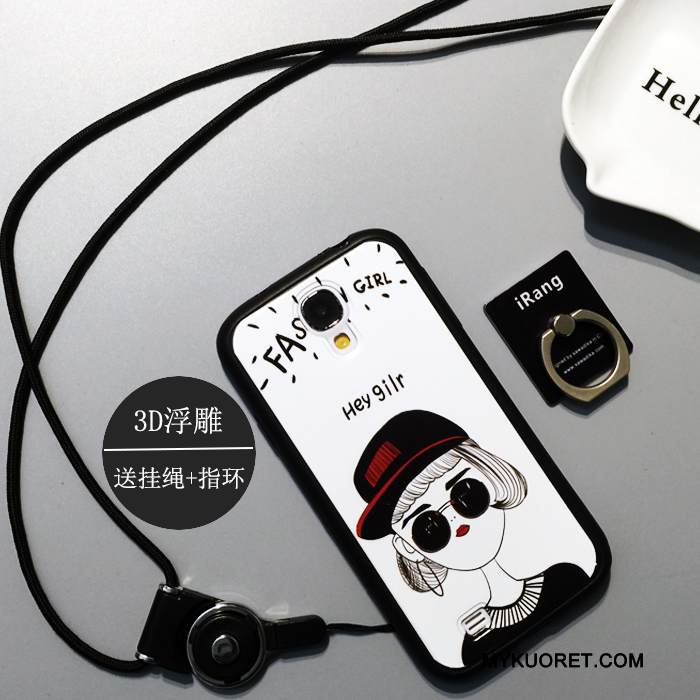 Kuori Samsung Galaxy S4 Laukut Puhelimen Kuoret Ihana, Kotelo Samsung Galaxy S4 Sarjakuva Valkoinen