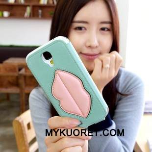 Kuori Samsung Galaxy S4 Nahka Ihana Puhelimen Kuoret, Kotelo Samsung Galaxy S4 Suojaus Vihreä