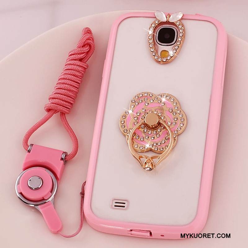 Kuori Samsung Galaxy S4 Silikoni Jauhe Läpinäkyvä, Kotelo Samsung Galaxy S4 Suojaus Puhelimen Kuoret Ripustettavat Koristeet