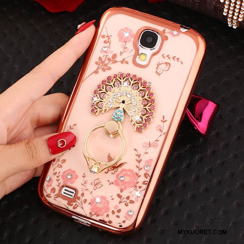 Kuori Samsung Galaxy S4 Silikoni Kulta Rengas, Kotelo Samsung Galaxy S4 Strassi Puhelimen Kuoret