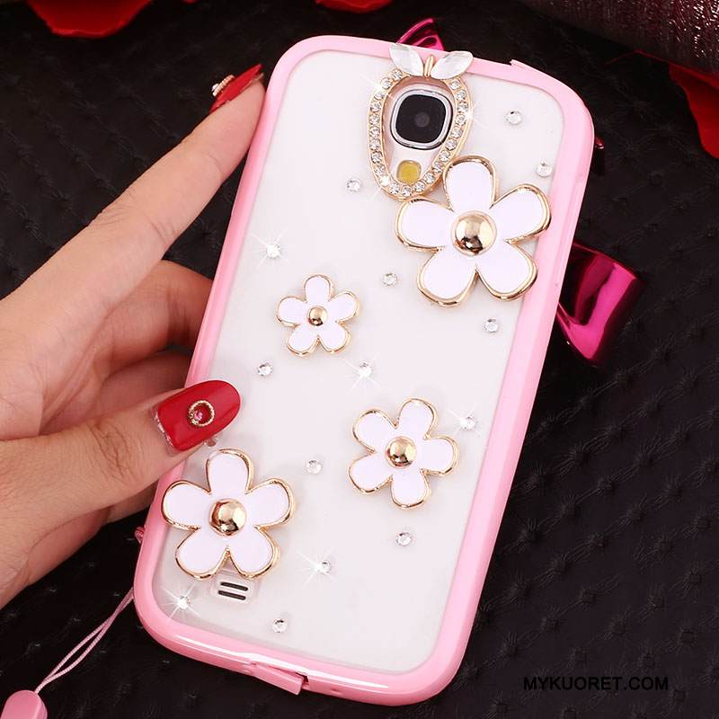 Kuori Samsung Galaxy S4 Suojaus Puhelimen Kuoret Violetti, Kotelo Samsung Galaxy S4 Ripustettavat Koristeet Läpinäkyvä