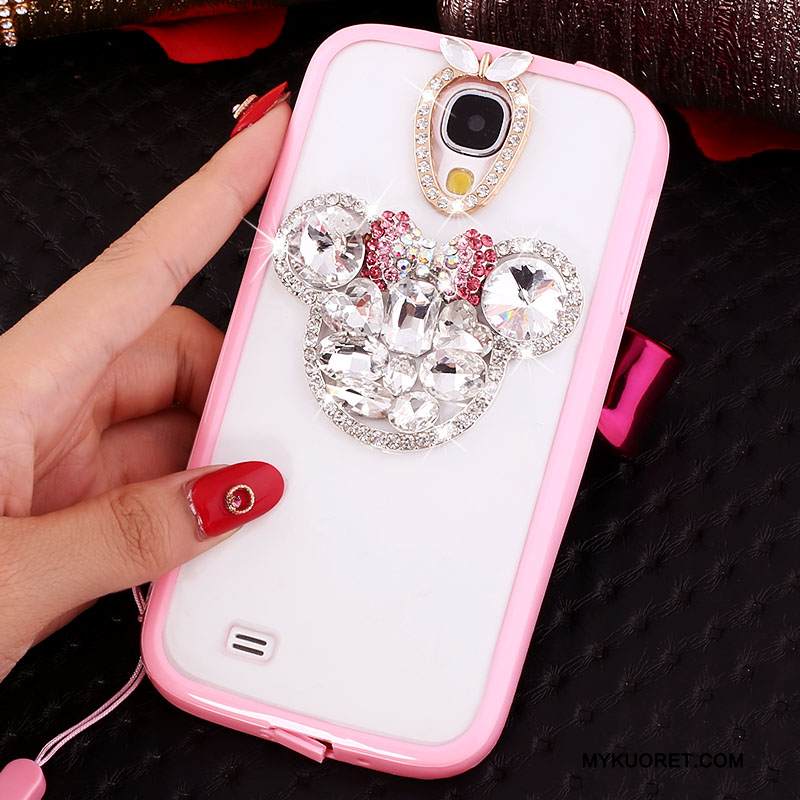 Kuori Samsung Galaxy S4 Suojaus Puhelimen Kuoret Violetti, Kotelo Samsung Galaxy S4 Ripustettavat Koristeet Läpinäkyvä