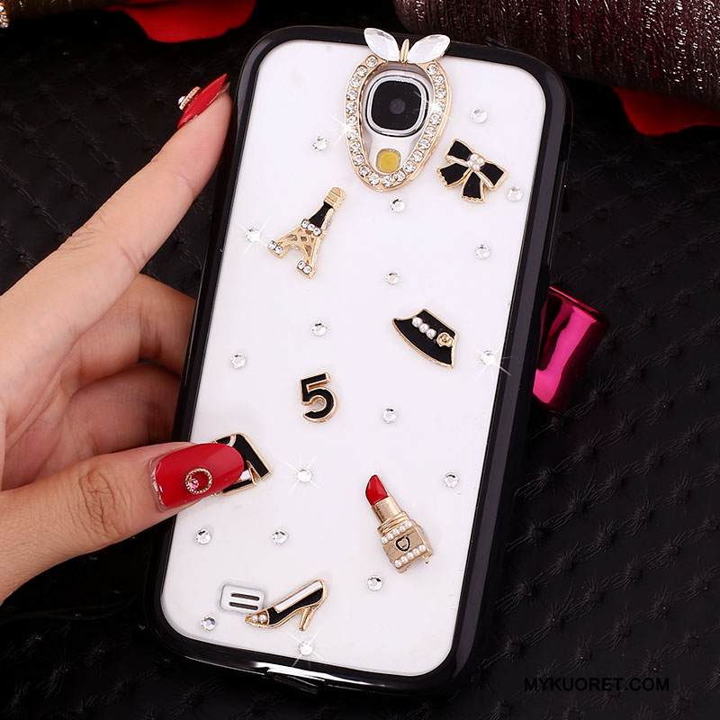 Kuori Samsung Galaxy S4 Suojaus Puhelimen Kuoret Violetti, Kotelo Samsung Galaxy S4 Ripustettavat Koristeet Läpinäkyvä