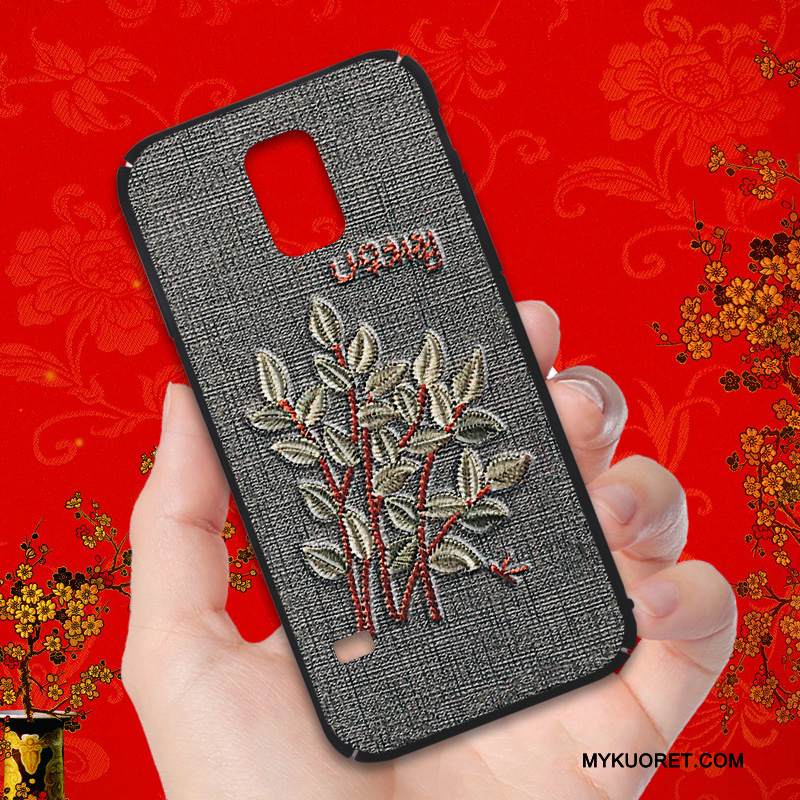Kuori Samsung Galaxy S5 Laukut Kova Puhelimen Kuoret, Kotelo Samsung Galaxy S5 Luova Khaki Pesty Suede