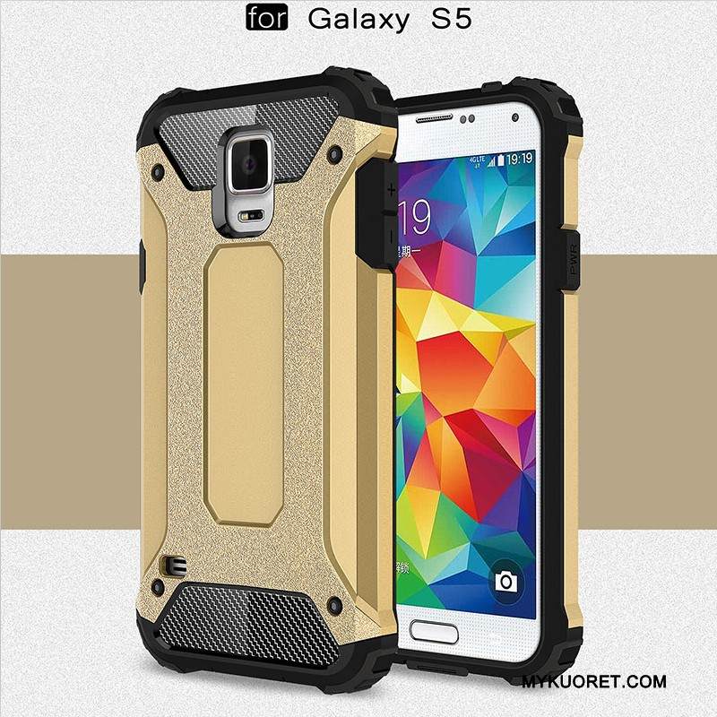Kuori Samsung Galaxy S5 Laukut Pesty Suede Puhelimen Kuoret, Kotelo Samsung Galaxy S5 Suojaus Hopea Murtumaton