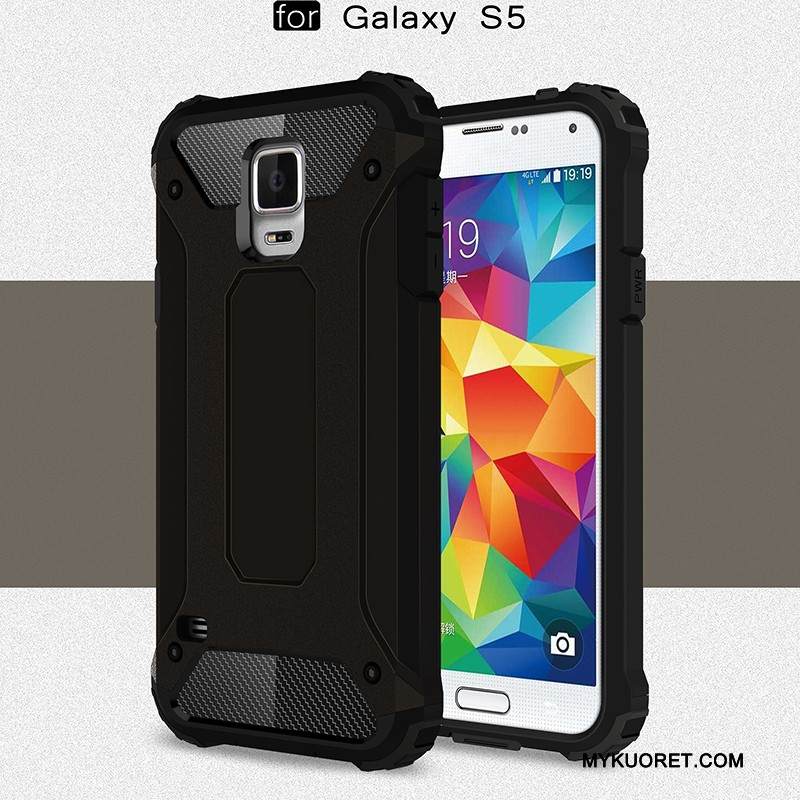 Kuori Samsung Galaxy S5 Laukut Pesty Suede Puhelimen Kuoret, Kotelo Samsung Galaxy S5 Suojaus Hopea Murtumaton