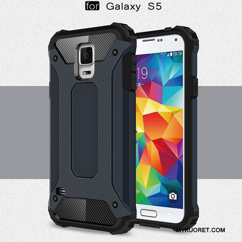 Kuori Samsung Galaxy S5 Laukut Pesty Suede Puhelimen Kuoret, Kotelo Samsung Galaxy S5 Suojaus Hopea Murtumaton