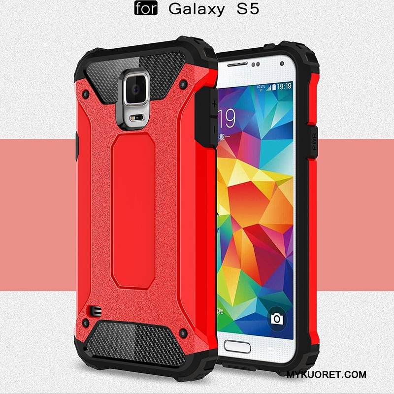 Kuori Samsung Galaxy S5 Laukut Pesty Suede Puhelimen Kuoret, Kotelo Samsung Galaxy S5 Suojaus Hopea Murtumaton