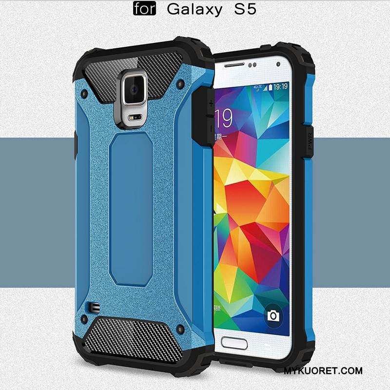 Kuori Samsung Galaxy S5 Laukut Pesty Suede Puhelimen Kuoret, Kotelo Samsung Galaxy S5 Suojaus Hopea Murtumaton