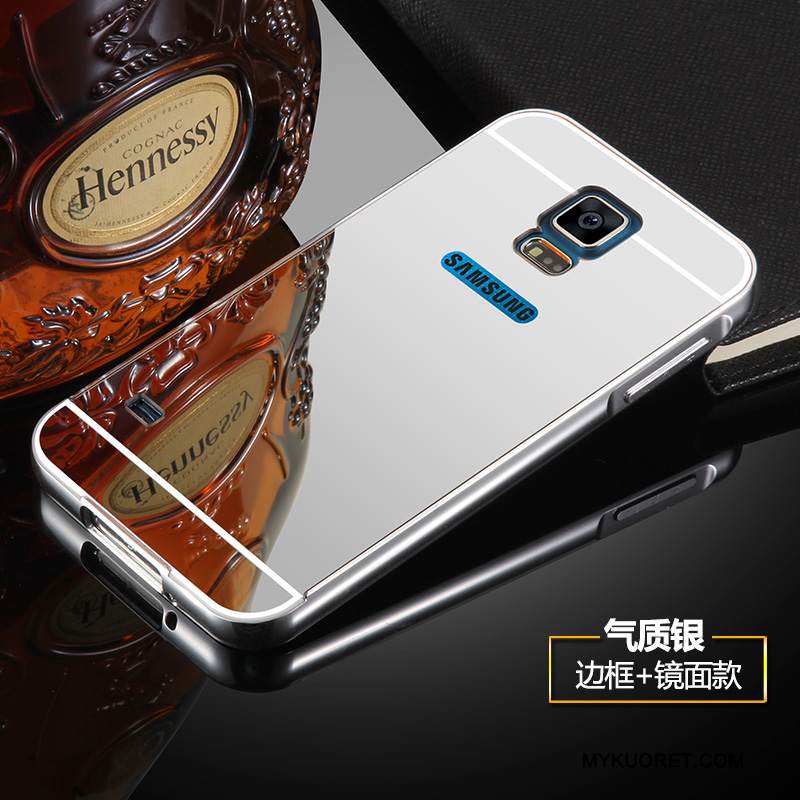 Kuori Samsung Galaxy S5 Metalli Hopea Takakansi, Kotelo Samsung Galaxy S5 Suojaus Kehys