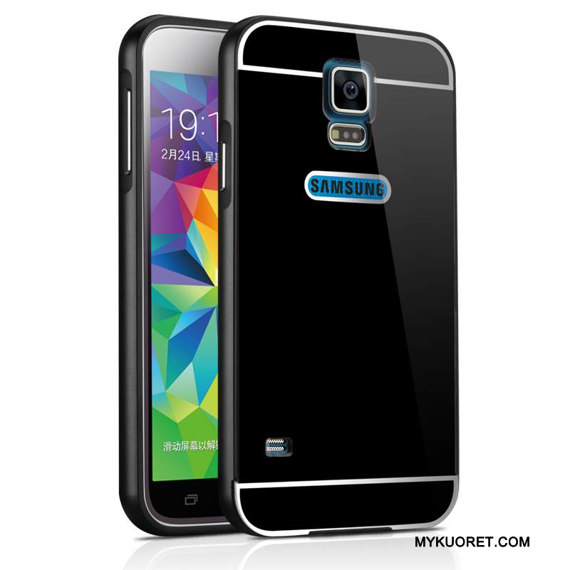 Kuori Samsung Galaxy S5 Metalli Hopea Takakansi, Kotelo Samsung Galaxy S5 Suojaus Kehys