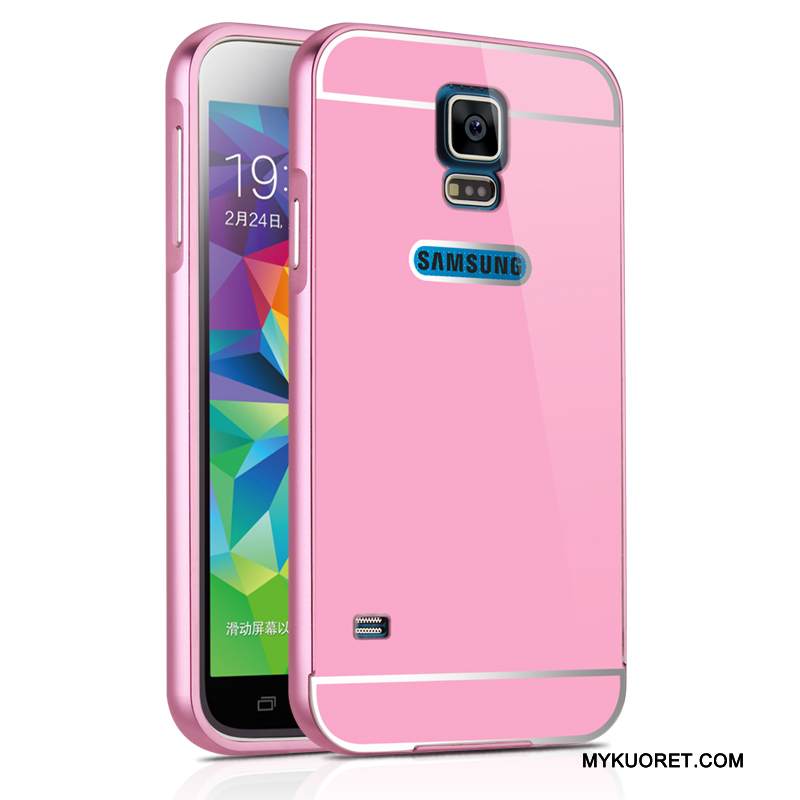 Kuori Samsung Galaxy S5 Metalli Hopea Takakansi, Kotelo Samsung Galaxy S5 Suojaus Kehys