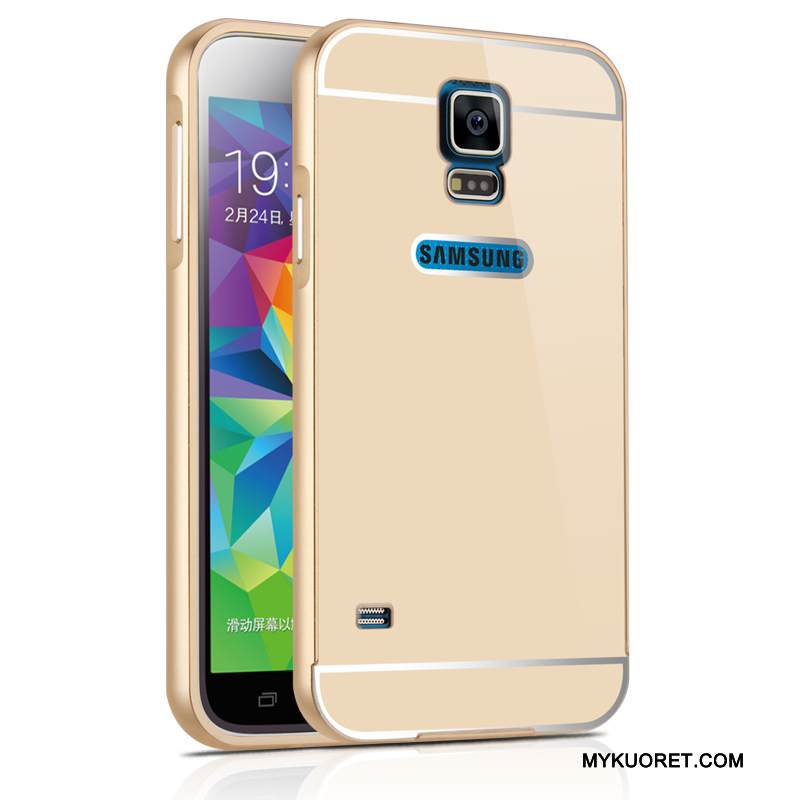 Kuori Samsung Galaxy S5 Metalli Hopea Takakansi, Kotelo Samsung Galaxy S5 Suojaus Kehys