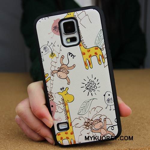 Kuori Samsung Galaxy S5 Monivärinen Takakansi Puhelimen Kuoret, Kotelo Samsung Galaxy S5 Pehmeä Neste Pesty Suede Kova