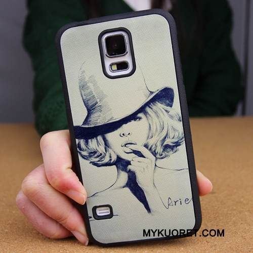 Kuori Samsung Galaxy S5 Monivärinen Takakansi Puhelimen Kuoret, Kotelo Samsung Galaxy S5 Pehmeä Neste Pesty Suede Kova