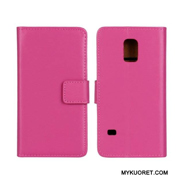Kuori Samsung Galaxy S5 Nahka Puhelimen Kuoret Punainen, Kotelo Samsung Galaxy S5 Suojaus