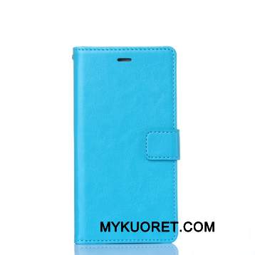 Kuori Samsung Galaxy S5 Nahka Puhelimen Kuoret Sininen, Kotelo Samsung Galaxy S5 Suojaus