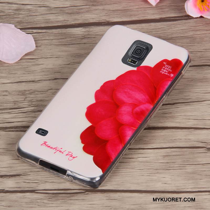 Kuori Samsung Galaxy S5 Pehmeä Neste Punainen Puhelimen Kuoret, Kotelo Samsung Galaxy S5 Silikoni Murtumaton