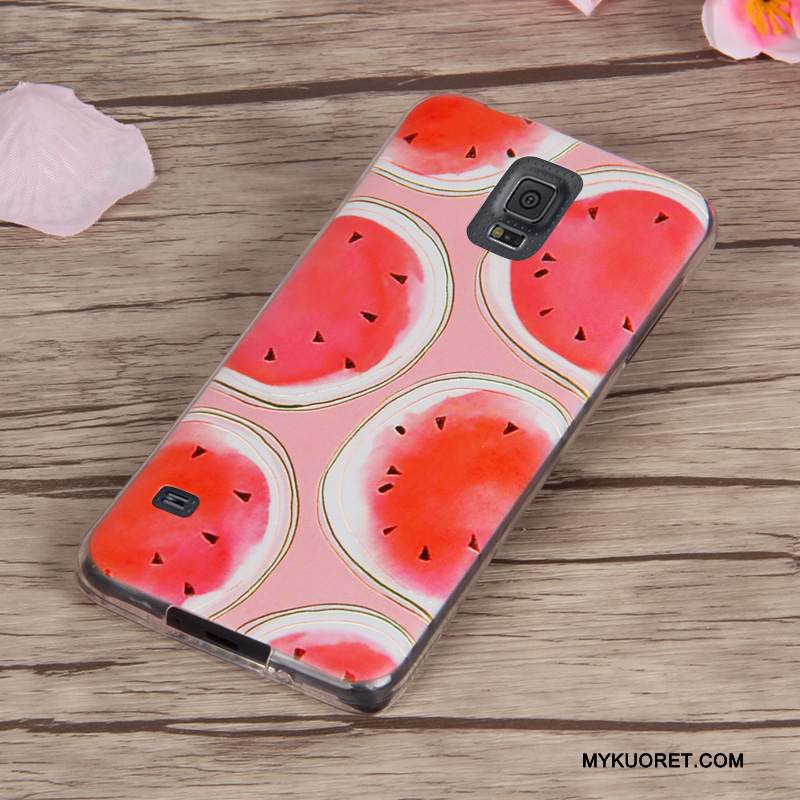 Kuori Samsung Galaxy S5 Pehmeä Neste Punainen Puhelimen Kuoret, Kotelo Samsung Galaxy S5 Silikoni Murtumaton