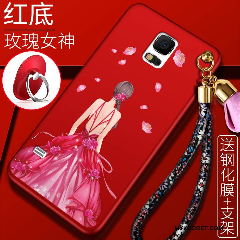 Kuori Samsung Galaxy S5 Silikoni Ohut Puhelimen Kuoret, Kotelo Samsung Galaxy S5 Pehmeä Neste Trendi Punainen