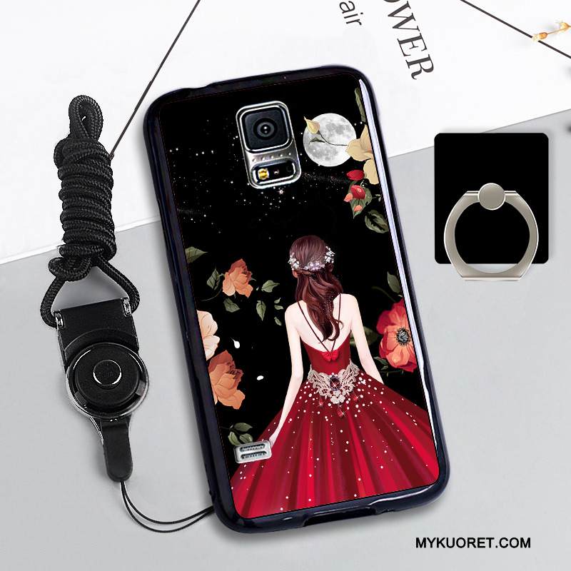 Kuori Samsung Galaxy S5 Silikoni Puhelimen Kuoret Punainen, Kotelo Samsung Galaxy S5 Suojaus Murtumaton