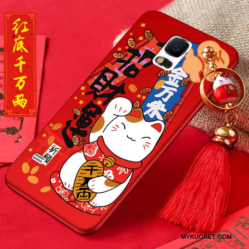 Kuori Samsung Galaxy S5 Silikoni Puhelimen Kuoret Rikkaus, Kotelo Samsung Galaxy S5 Murtumaton Punainen