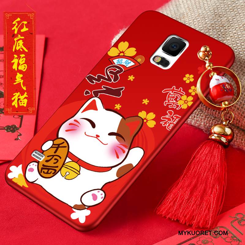 Kuori Samsung Galaxy S5 Silikoni Puhelimen Kuoret Rikkaus, Kotelo Samsung Galaxy S5 Murtumaton Punainen