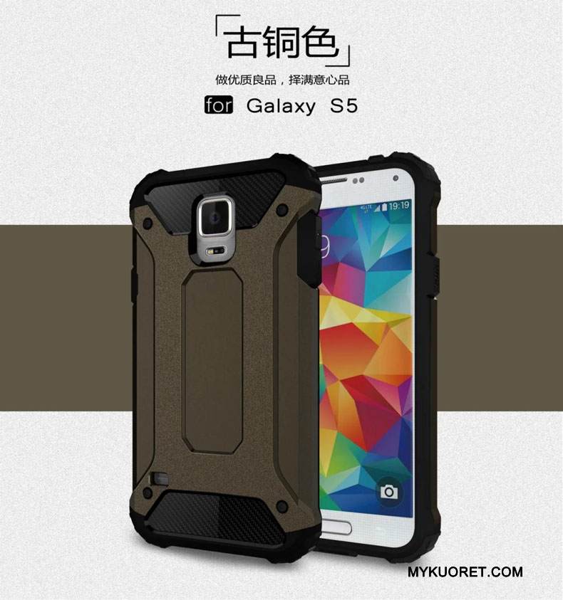 Kuori Samsung Galaxy S5 Suojaus Suupaltti Murtumaton, Kotelo Samsung Galaxy S5 Silikoni Hopea Puhelimen Kuoret