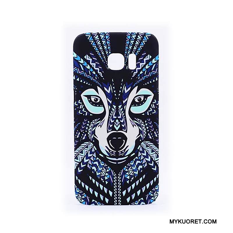 Kuori Samsung Galaxy S6 Edge + Kohokuviointi Kirkas Pesty Suede, Kotelo Samsung Galaxy S6 Edge + Suojaus Puhelimen Kuoret Kova